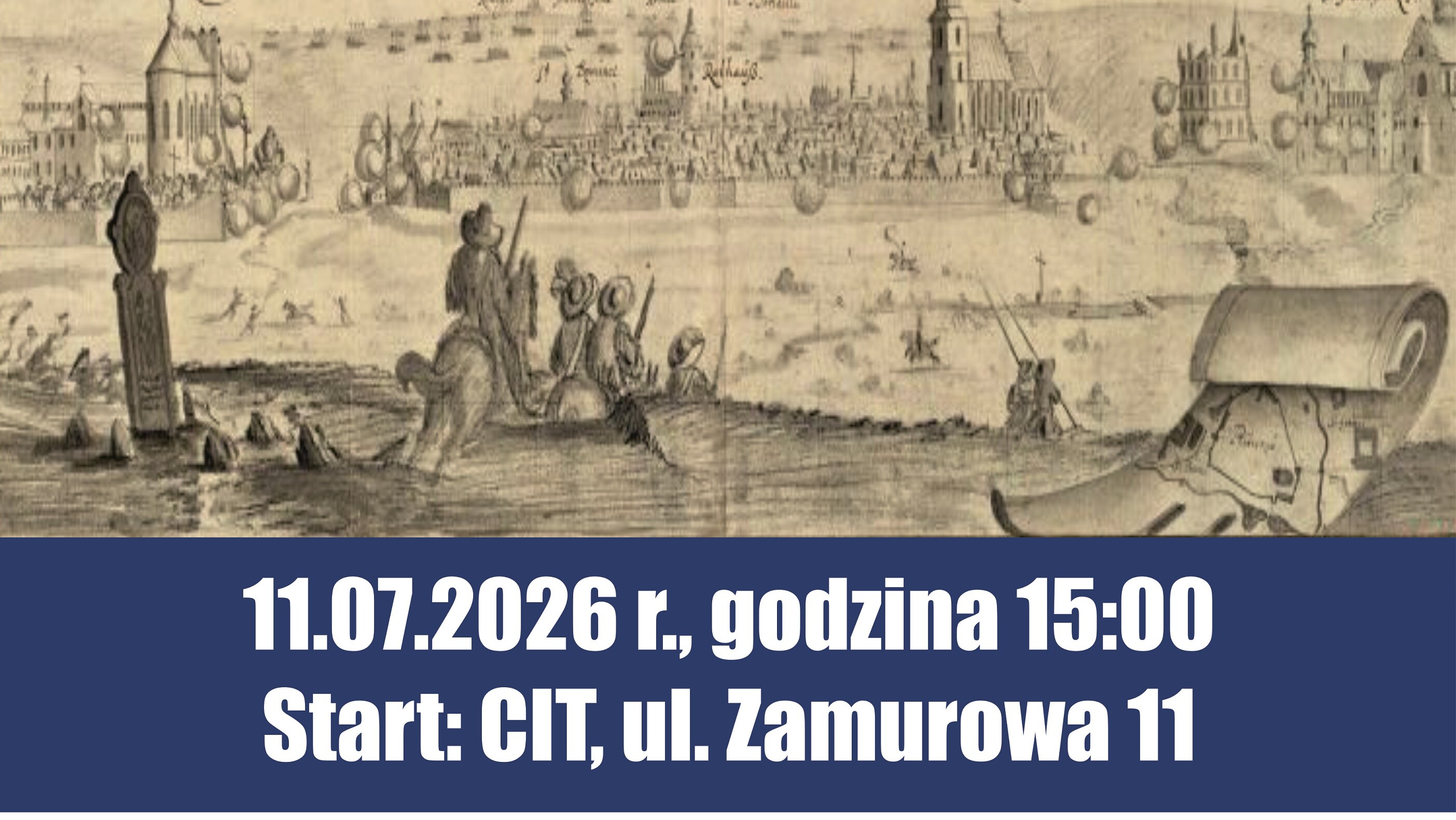 Plakat zapraszający na spacer.