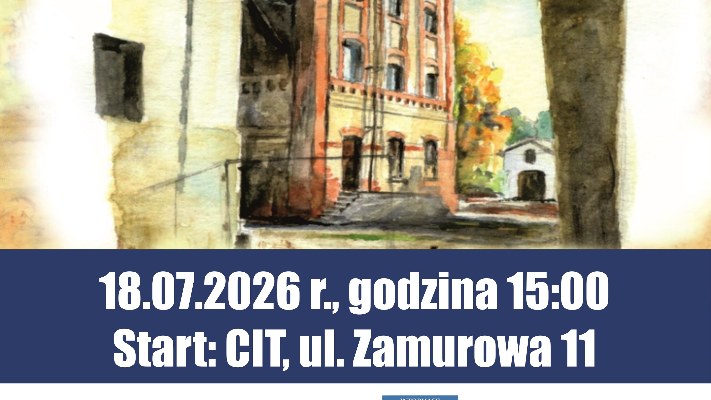 Plakat zapraszający na spacer.