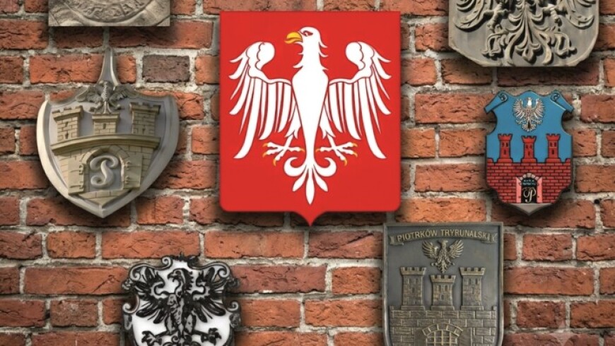 Plakat zapraszający na spacer z przewodnikiem.